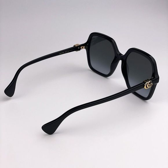 GUCCI GG1072S 001 Sunglasses Black Gray Gradient Square Women - Picture 7 of 10